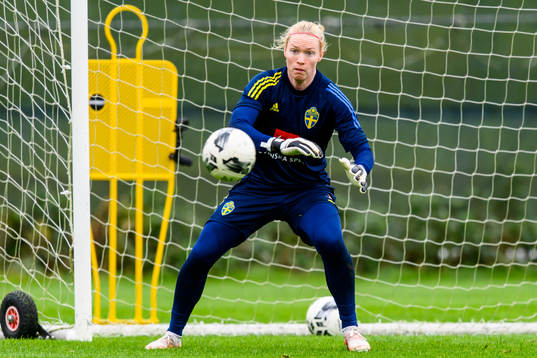 Goalkeeper Hedvig Lindahl of the Swedish women's national