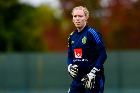 Goalkeeper Hedvig Lindahl of the Swedish women's national