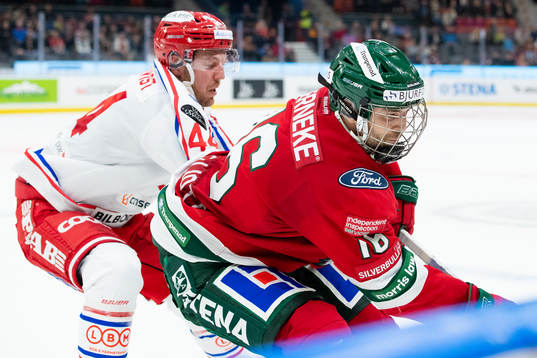 Timrås Jacob Blomqvist och Frölundas Stefan Elliot