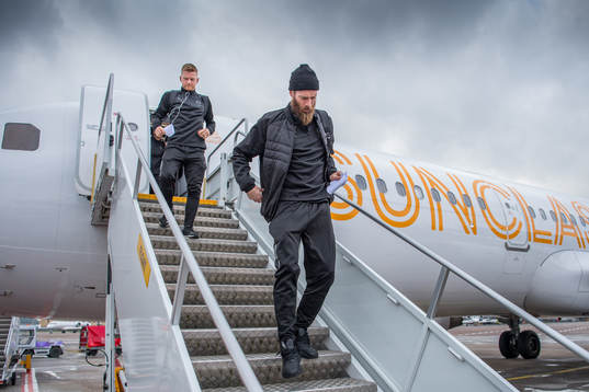 Anders Christiansen and Jo Inge Berget of Malmö FF