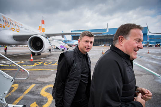 Jon Dahl Tomasson, head coach and Remy Reijnierse,
