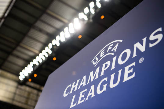 A UEFA Champions League sign