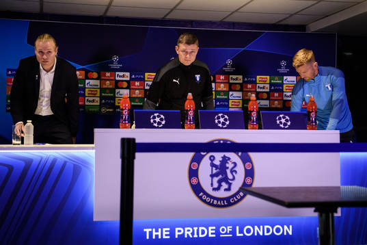 Jon Dahl Tomasson, head coach and Anders Christiansen of