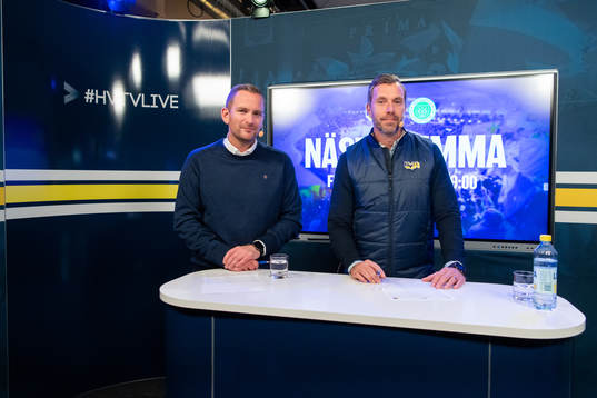 Johan Freijd, pressvansvarig, och Johan Hult,  sportchef i