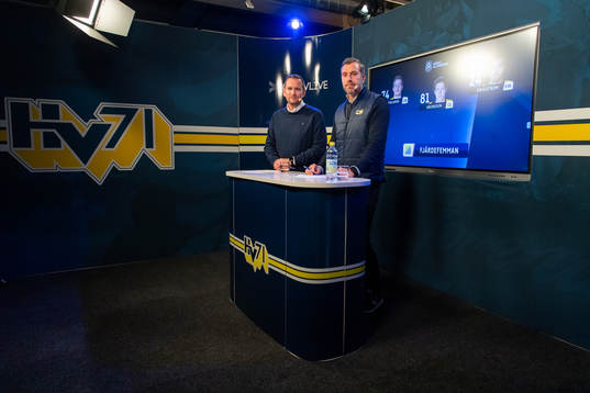Johan Freijd, pressvansvarig, och Johan Hult,  sportchef i