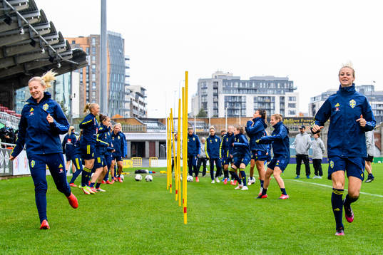 Anna Anvegård and Amanda Ilestedt of the Swedish women's