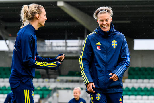 Nathalie Björn and Lina Hurtig of the Swedish women's