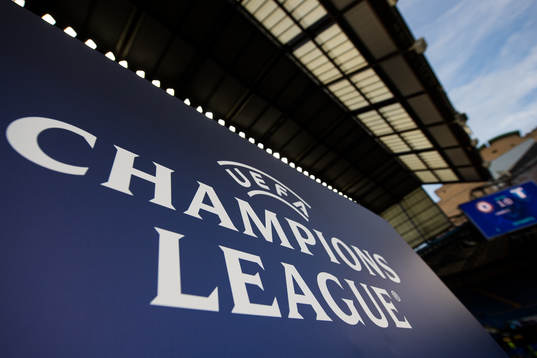 A UEFA Champions League sign