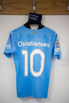 The kit Anders Christiansen of Malmö FF in the dressing