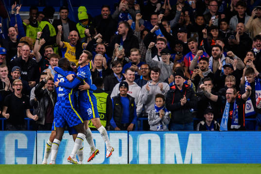 Andreas Christensen of Chelsea celebrate with teammates
