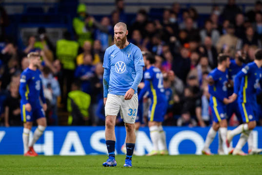 Jo Inge Berget of Malmö FF looks dejected