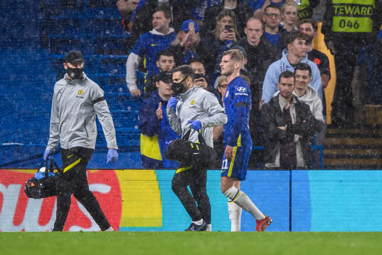 Timo Werner of Chelsea is injured