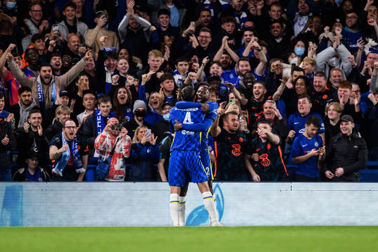 Andreas Christensen of Chelsea celebrates with Antonio