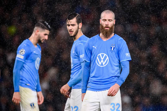 Antonio Colak, Adi Nalic and Jo Inge Berget of Malmö FF