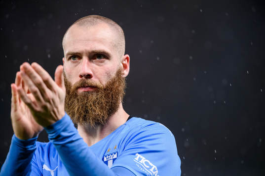 Jo Inge Berget of Malmö FF looks dejected