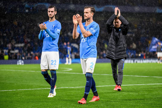 Adi Nalic and Eric Larsson of Malmö FF