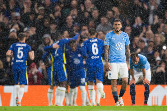 Sergio Pena of Malmö FF looks dejected