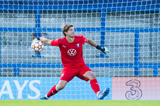 Goalkeeper Melker Ellborg of Malmö FF