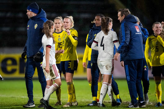 Josefine Rybrink of Sweden celebrates