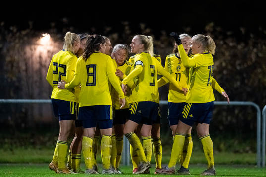 Players of Sweden celebrates