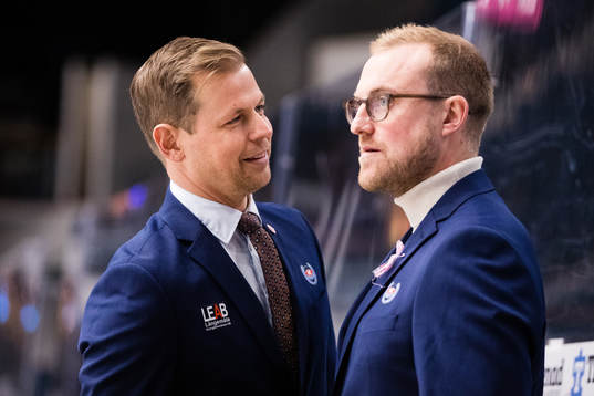 Oskarshamns tränare Martin Filander och assisterande