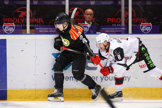 Brynäs Tomi Sallinen och Malmö Redhawks Oliver Lauridsen