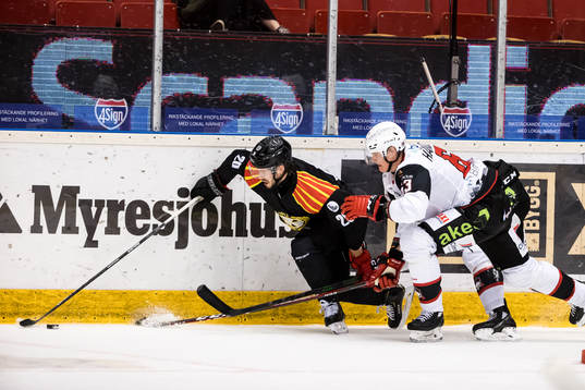 Brynäs Oula Palve och Malmö Redhawks Fredrik Händemark