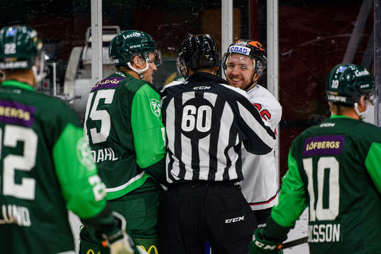 Färjestads Gustav Rydahl och Örebros Robin Kovacsunder