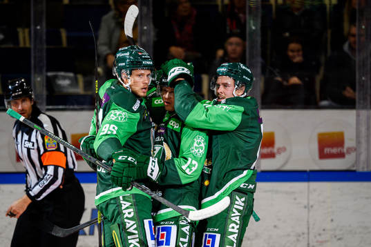 Färjestads Jacob de la Rose, Daniel Viksten och Joakim