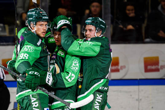 Färjestads Jacob de la Rose, Daniel Viksten och Joakim