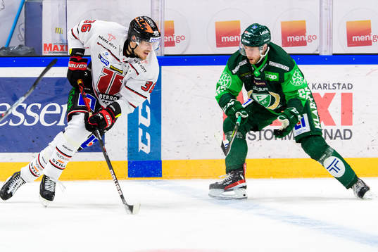 Örebros Emil Larsson och Färjestads Per Åslund
