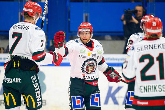 Frölundas Ryan Lasch jublar