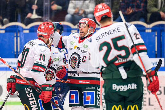 Frölundas Joel Lundqvist jublar