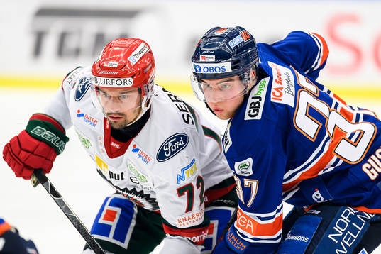 Frölundas Patrik Carlsson och Växjös Glenn Gustafsson