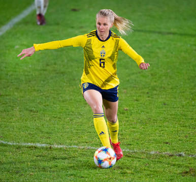 Sveriges Nellie Lilja, Djurgården, i matchen mellan
