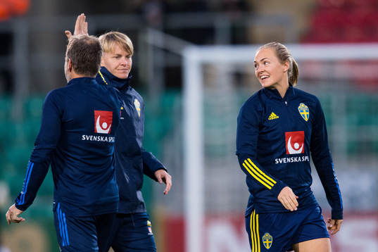 Nilla Fischer and Magdalena Eriksson of Sweden