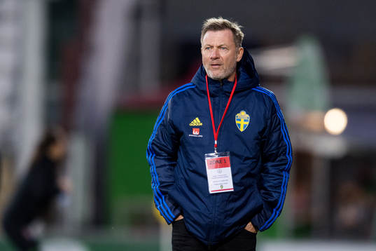 Peter Gerhardsson, head coach of Sweden prior to the FIFA
