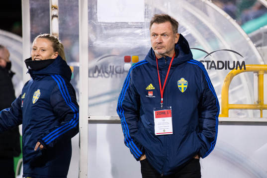 Peter Gerhardsson, head coach of Sweden prior to the FIFA