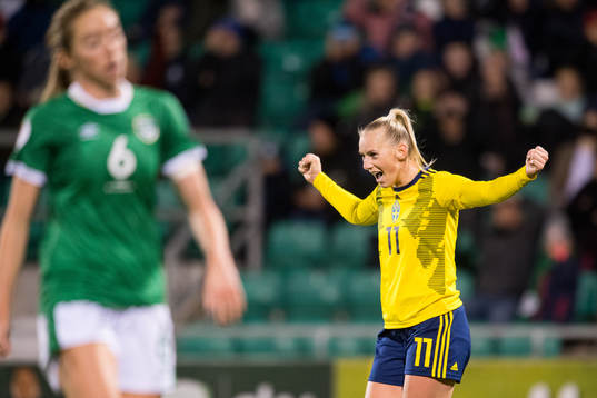 Stina Blackstenius of Sweden celebrates