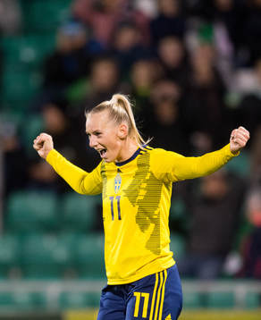 Stina Blackstenius of Sweden celebrates