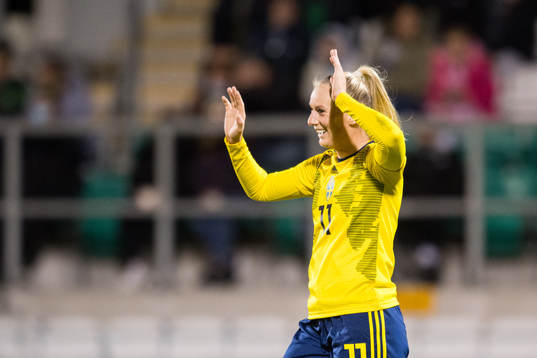 Stina Blackstenius of Sweden celebrates