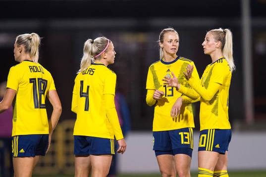Hanna Glas, Amanda Ilestedt and Sofia Jakobsson of Sweden