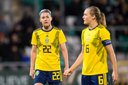 Olivia Schough and Magdalena Eriksson of Sweden