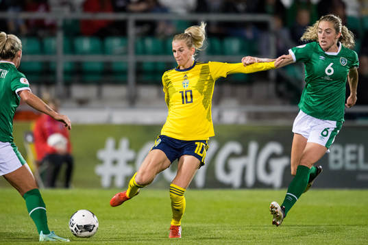 Sofia Jakobsson of Sweden and Megan Connolly of Ireland