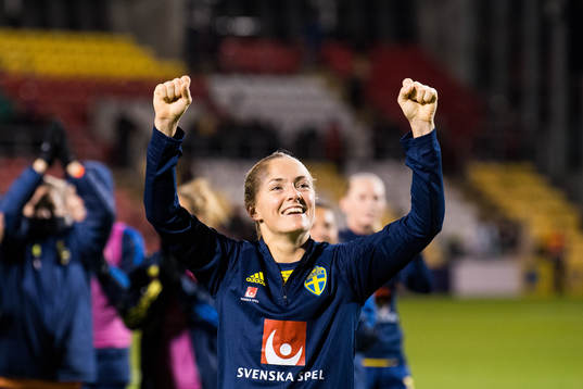 Magdalena Eriksson of Sweden celebrate