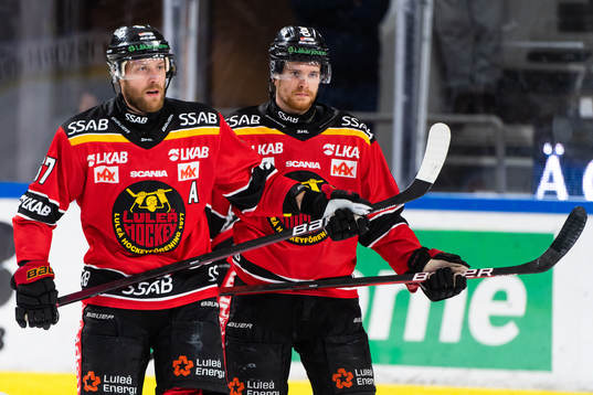 Luleås Linus Omark och Brendan Shinnimin