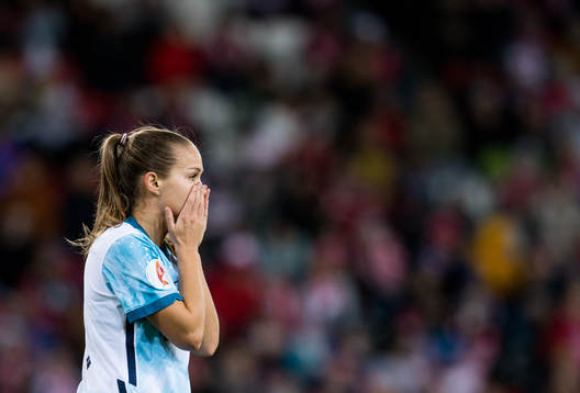 Guro Reiten of Norway looks dejected