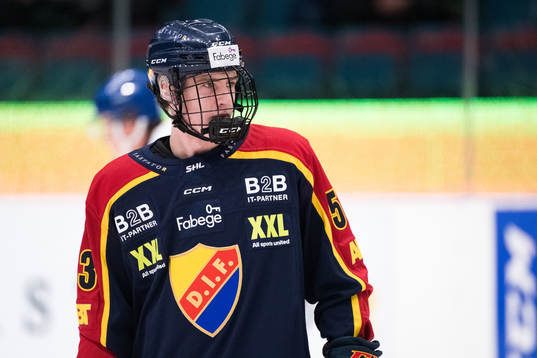 Djurgårdens Jonathan Lekkerimäki innan ishockeymatchen i