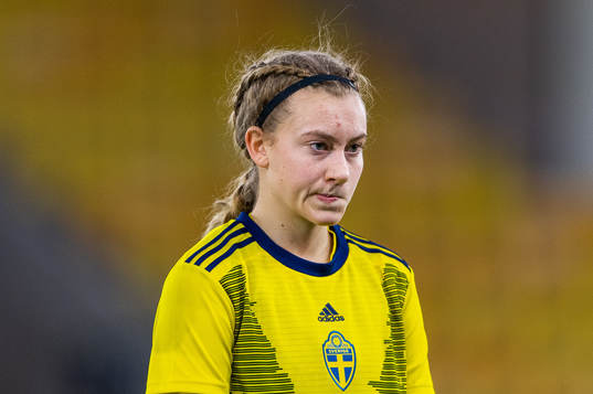 Sveriges Agnes Mårtensson vid line up
