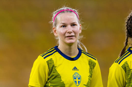 Sveriges Klara Fagerström vid line up